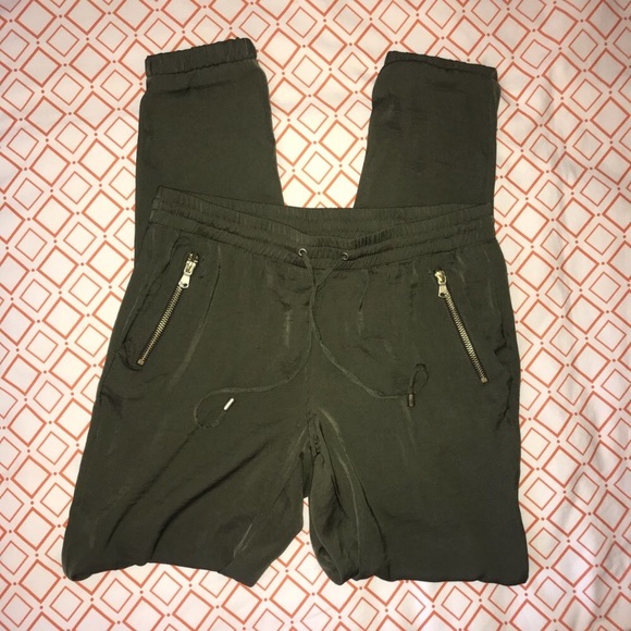 H&M Pants - Army green silky jogger pants from h&m